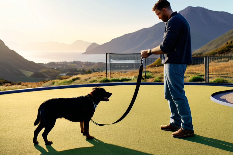 Professional dog training session