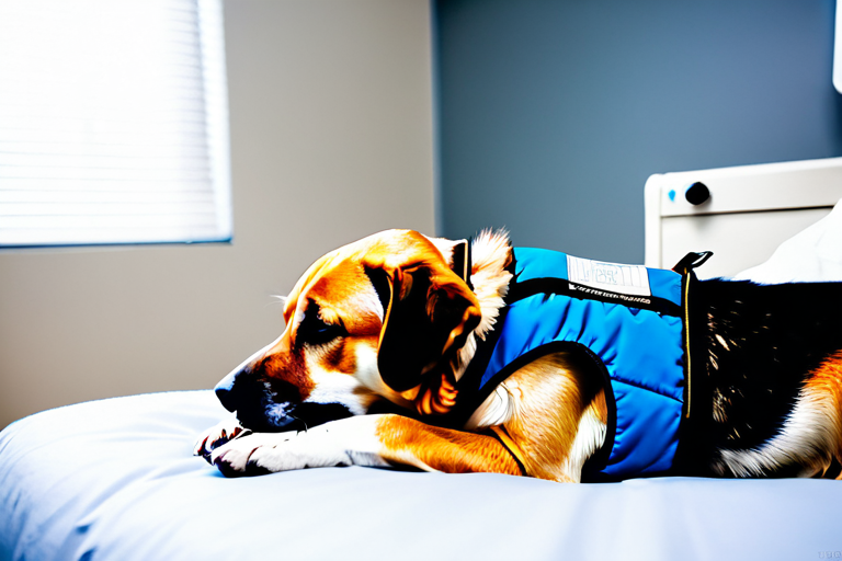 Therapy animal assisting with sleep