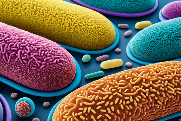 Microscopic view of pet gut bacteria