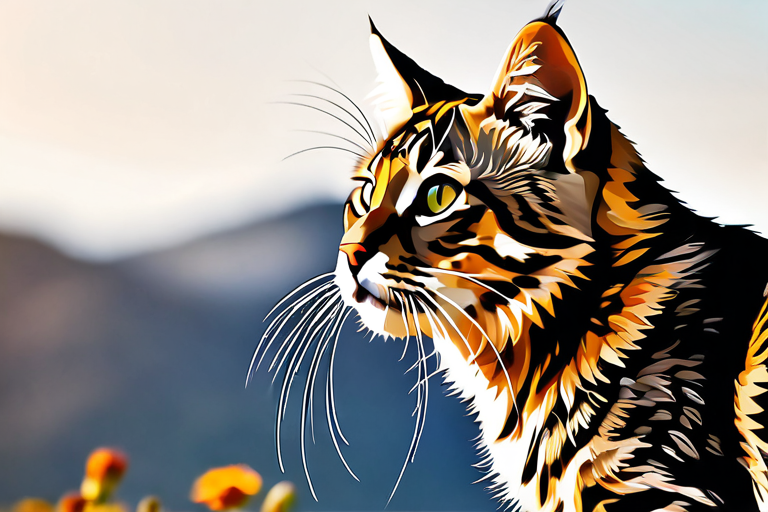 Cat displaying subtle communication signals