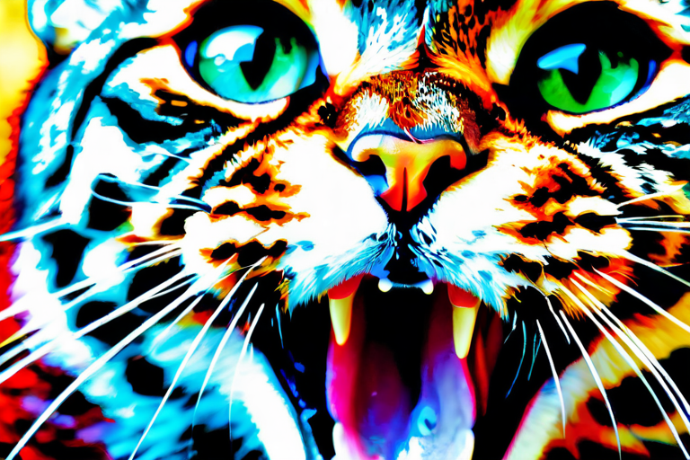 Cat exhibiting vocal communication behavior