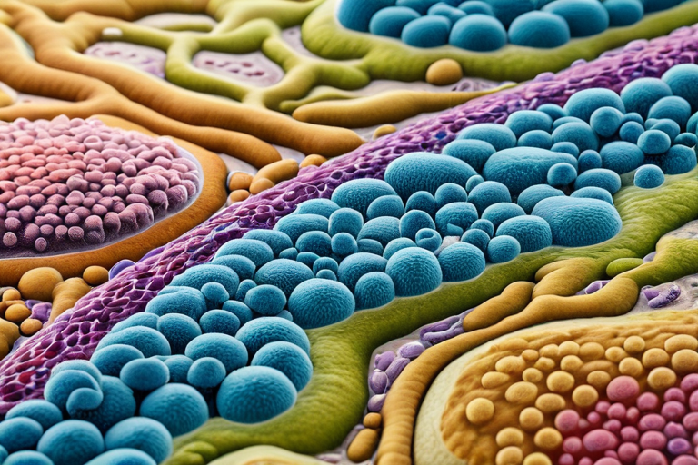 Microscopic view of gut bacteria in pets