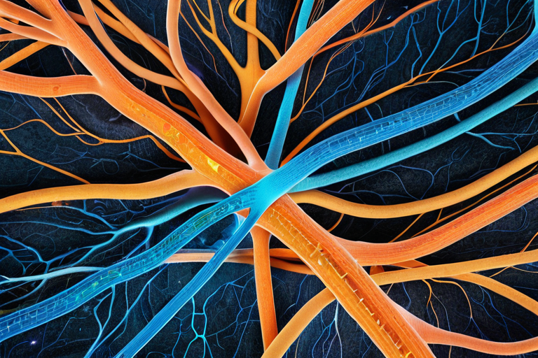 Illustration of gut-brain connection in animals