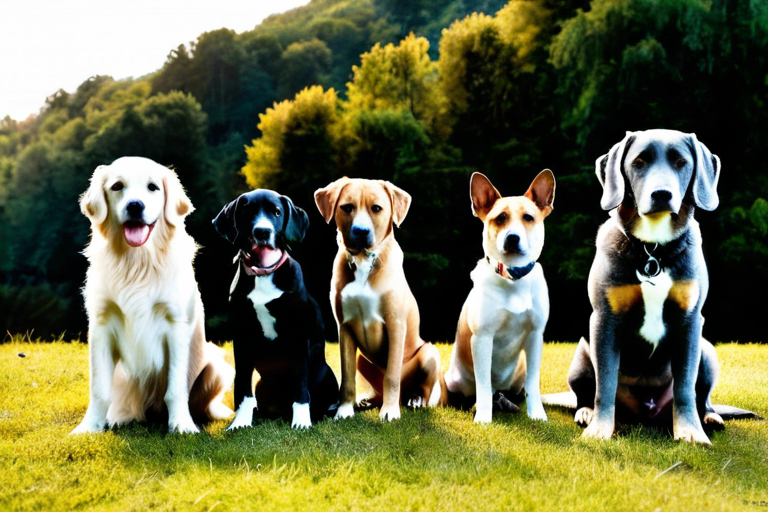 Various dog breeds showing different cognitive traits
