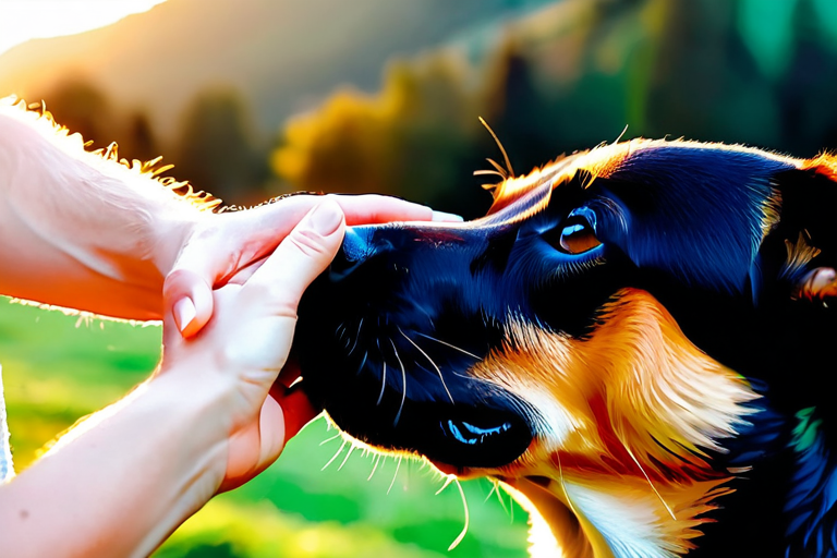 Close bond between human and pet showing emotional connection