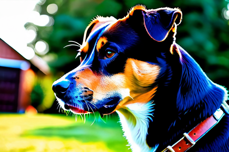 Dog displaying warning body language