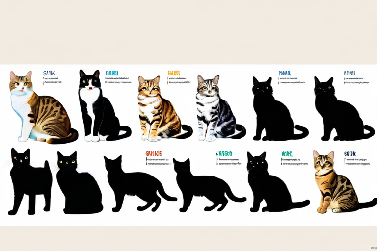 Cat displaying various body language signals