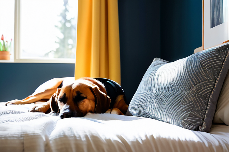 Dog and owner sleeping in sync