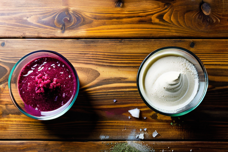 Homemade pet safe ice melt ingredients on wooden surface