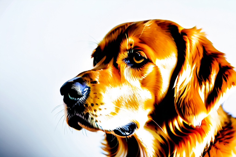 Close-up of dog showing various facial expressions