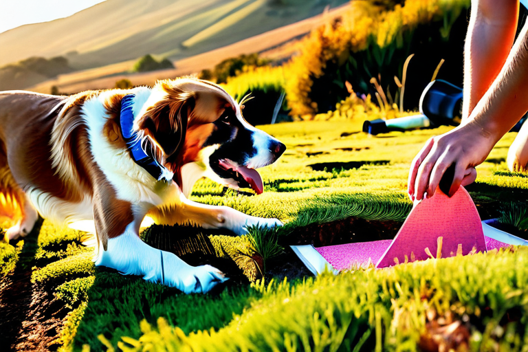 Dog and human engaging in cooperative activity