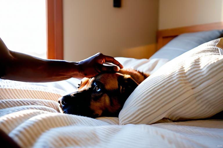 Dog waking up owner in morning