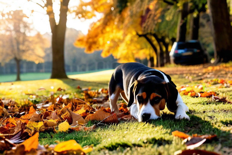 Dog using scent to explore environment