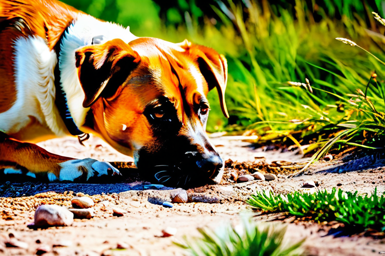 Dog using scent for investigation