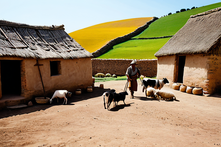 Early animal domestication scene