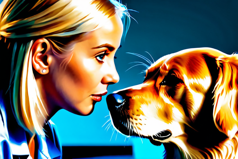 Dog observing human facial expressions