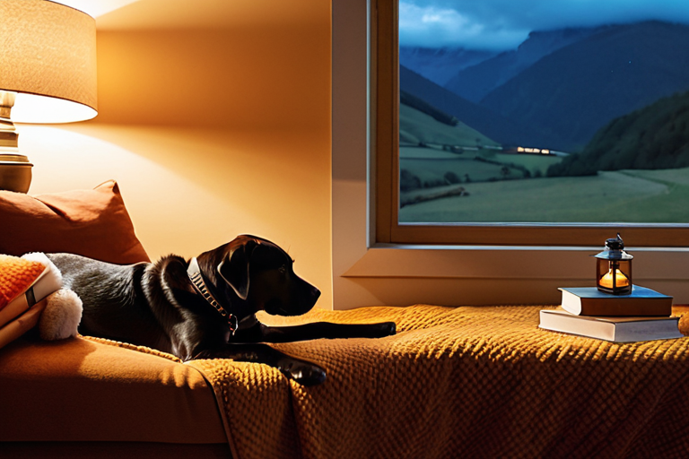 Evening quiet time with pets