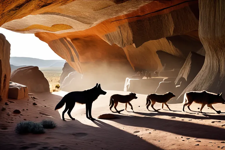 Ancient human and wolf interaction in natural prehistoric setting