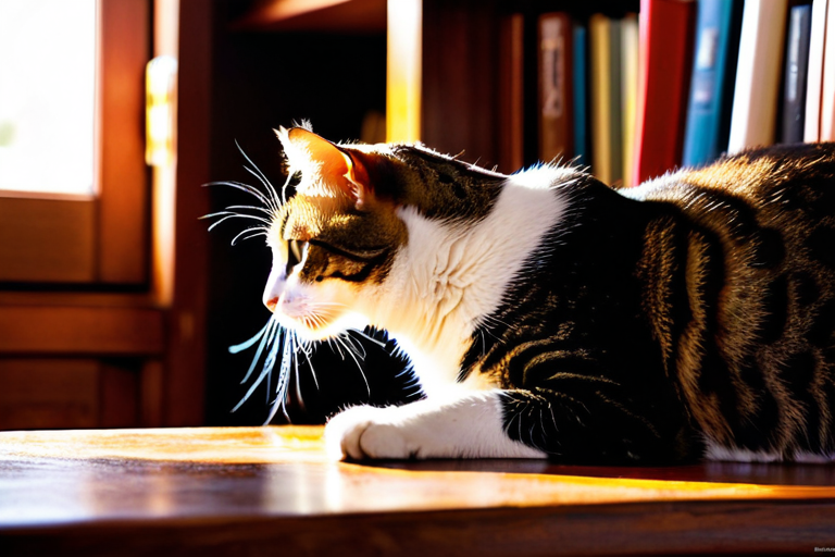 Cat communicating with subtle body language