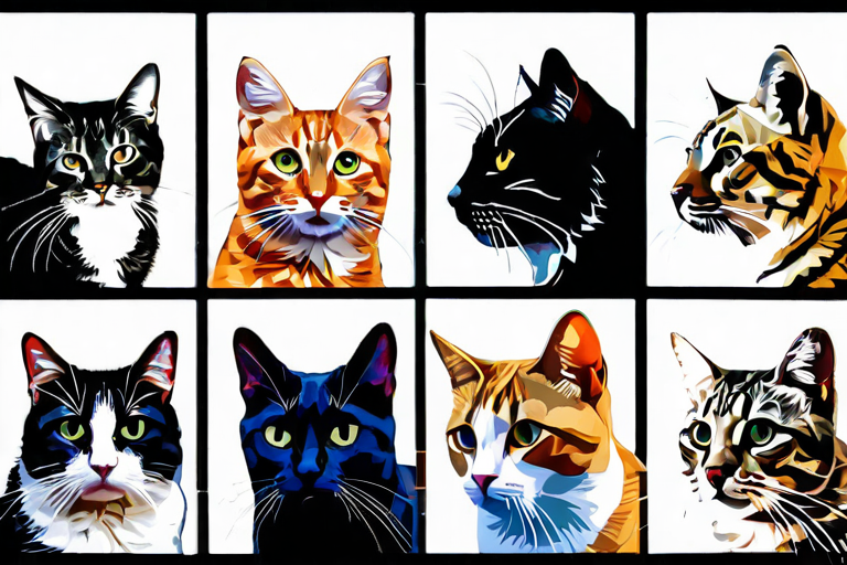 Detailed study of cat facial expressions