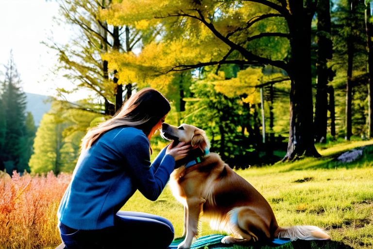 Happy reunion between owner and lost dog