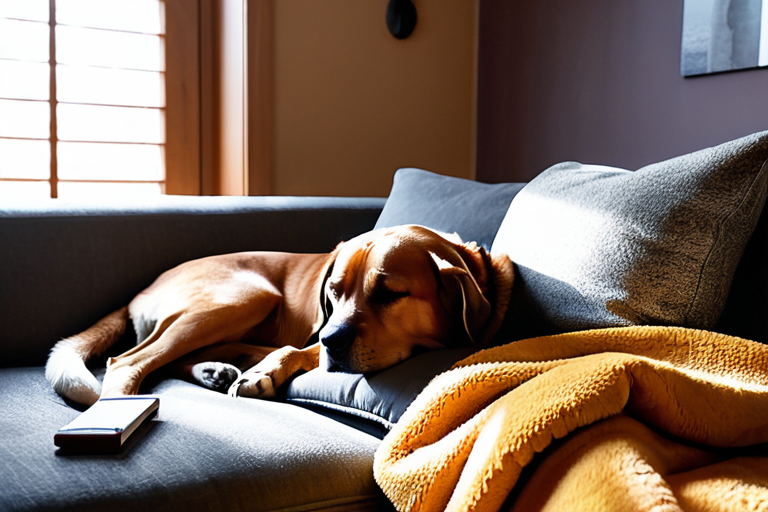 Multiple pets sleeping peacefully in a home environment