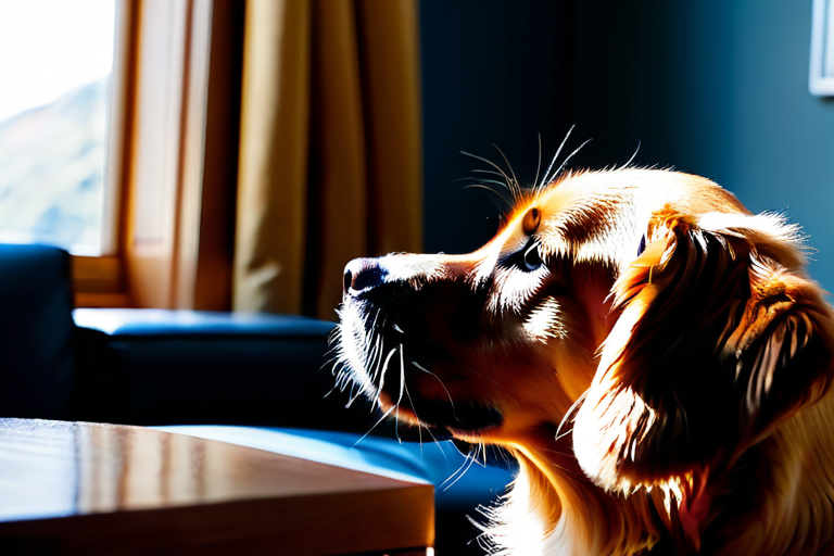 Dog observing human body language