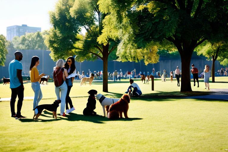 Pet owners socializing