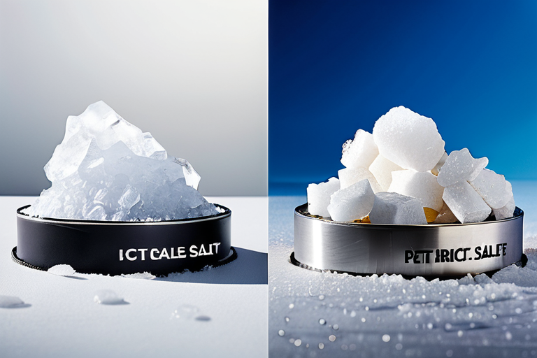 Comparison of traditional vs pet safe ice melt products