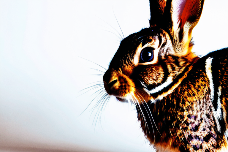 Rabbit demonstrating various body language signals