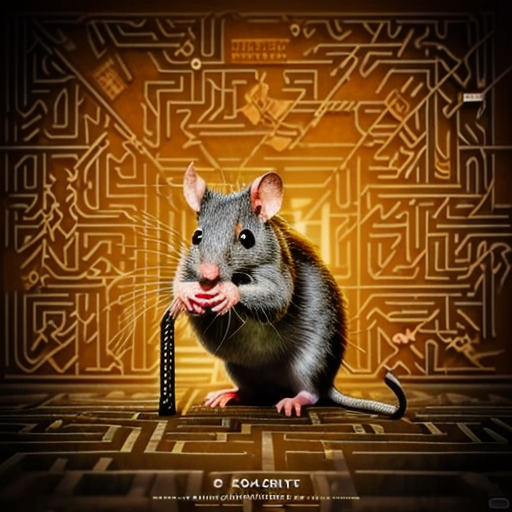 A rat navigating a maze