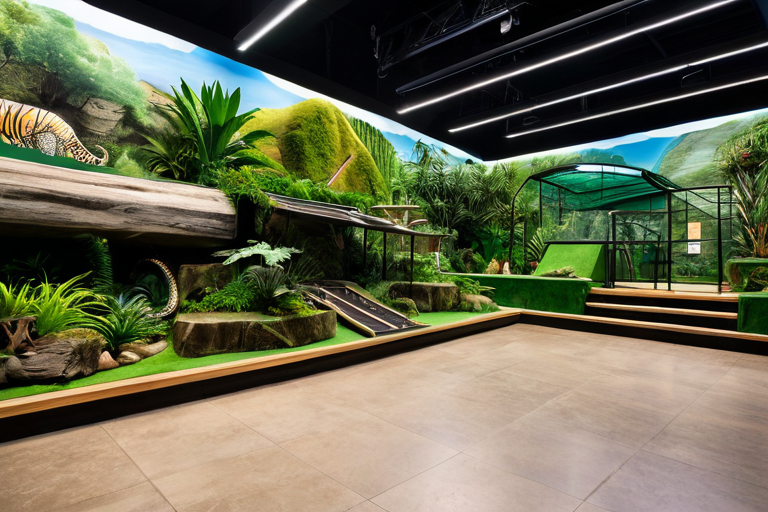 Spacious, well-designed reptile habitat