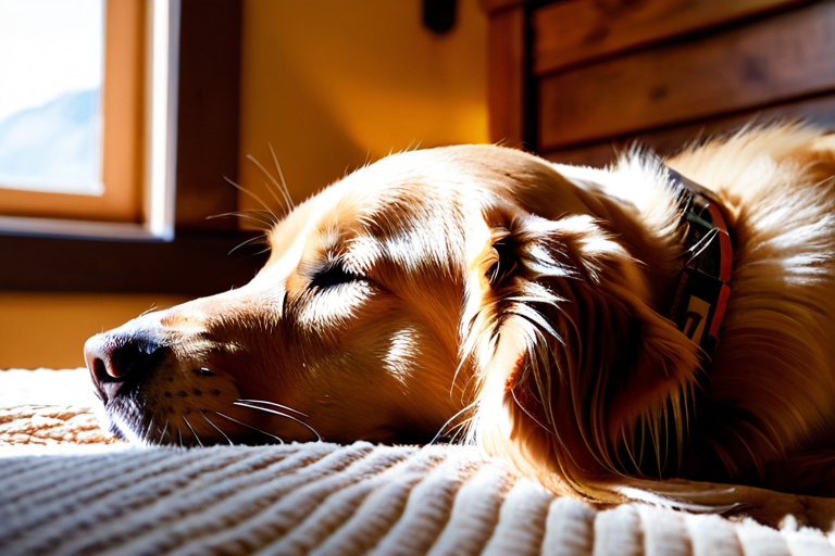 Dog experiencing REM sleep with twitching paws