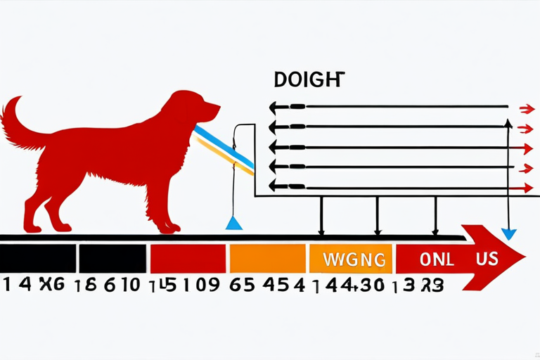 Diagram showing left and right bias in dog tail wagging