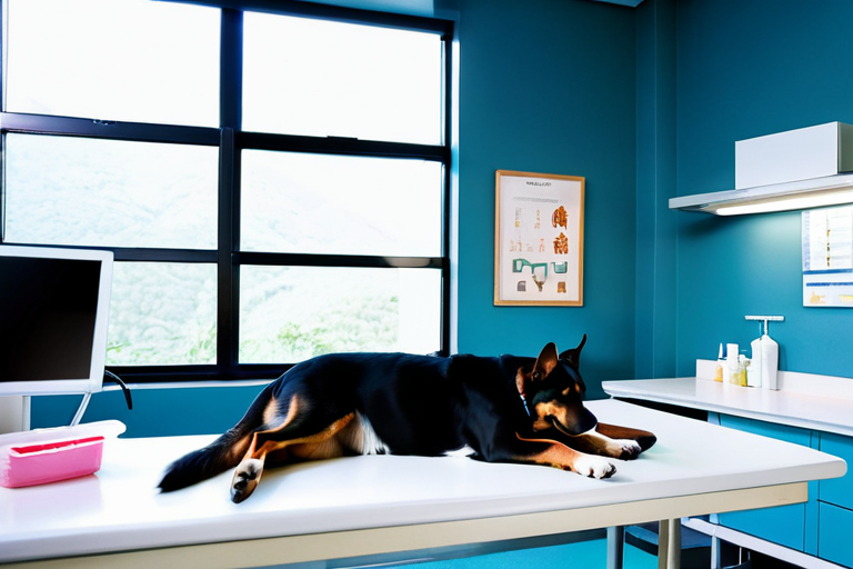 Veterinary examination of pet health