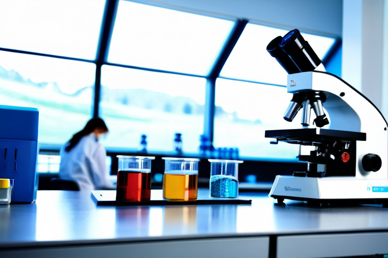 Modern veterinary research laboratory setting