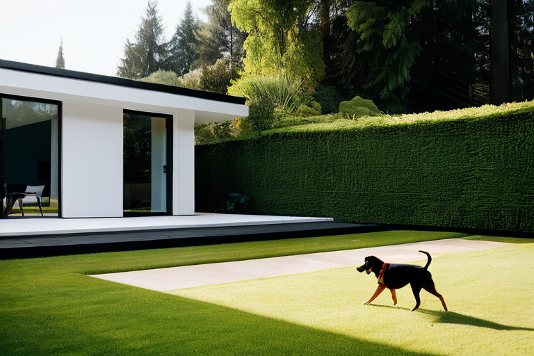 Mark Zuckerberg's dog in backyard