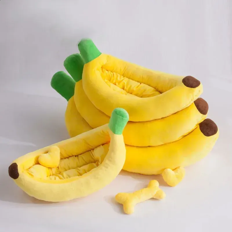 Cute Pet Banana Cat Nest Portable Warm and Comfortable Dog Nest