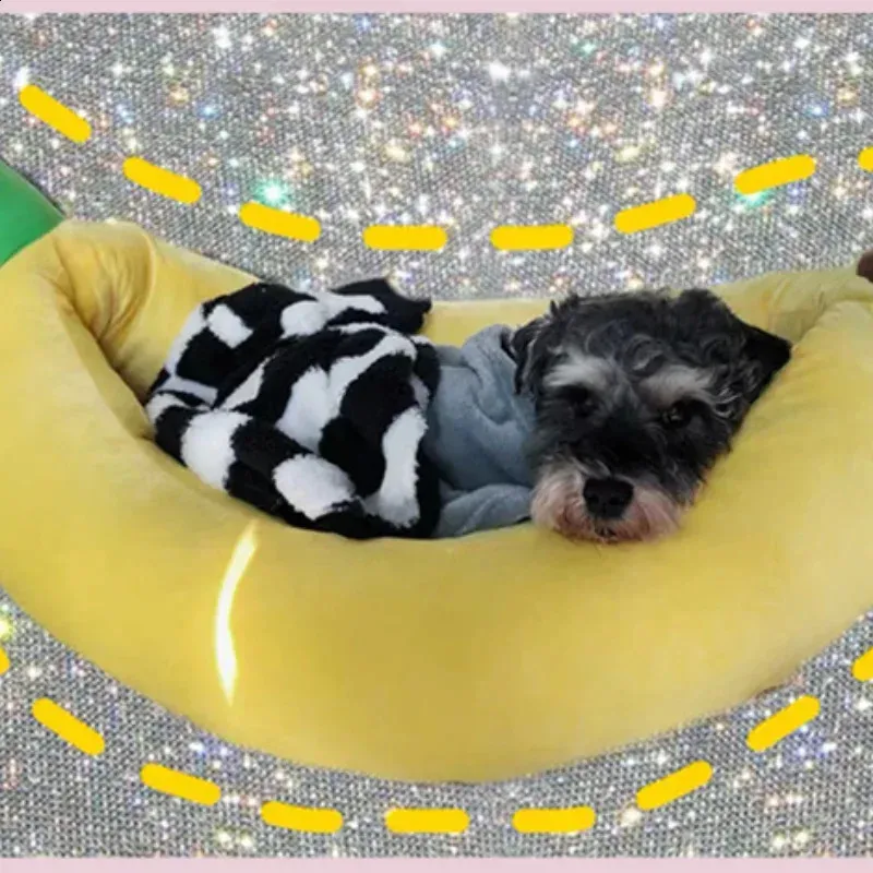 Cute Pet Banana Cat Nest Portable Warm and Comfortable Dog Nest